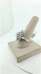 Synthetic Quartz Lady's Stone Ring Silver Stainless 6g
